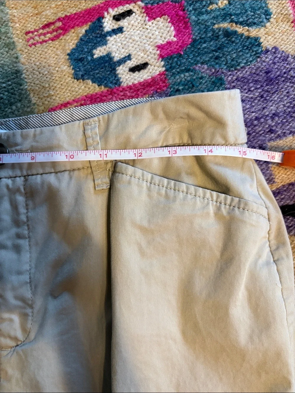 Croft & Barrow Khaki‎ Cotton Stretch Skort Front Pockets Tan Cream Womens 8